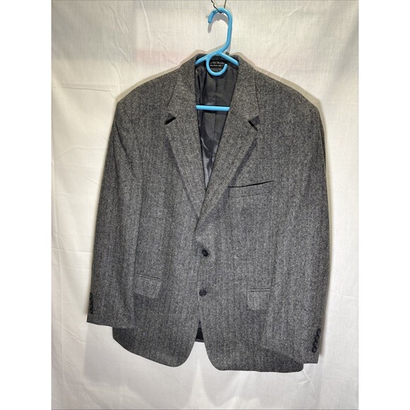 Gianfranco Ruffini Italy Mens Sport Coat Size 44R Herringbone Tweed Camel Hair - Picture 2 of 16